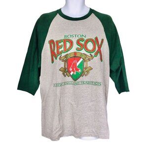 Vintage Boston Red Sox 2005 New England Tradition Baseball Raglan Shirt Mens L